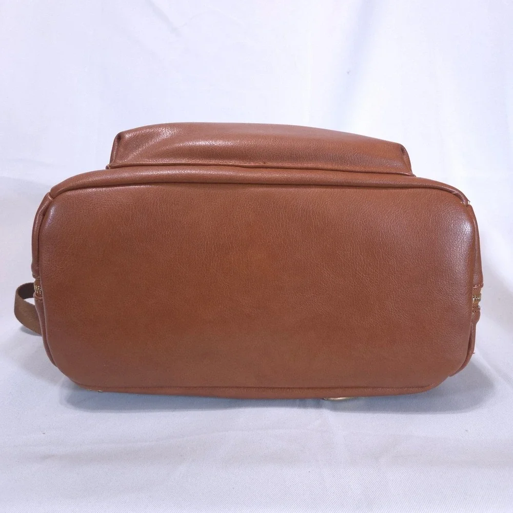 MAEDN All Day Backpack Medium Vegan Leather Saddle Diaper Bag Travel Cottagecore